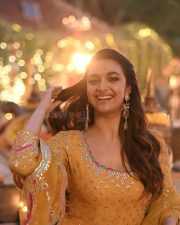 Gorgeous Keerthy Suresh in a Yellow Sharara with U Neckline Pictures 03 Gorgeous Keerthy Suresh in a Yellow Sharara with U Neckline Pictures 03