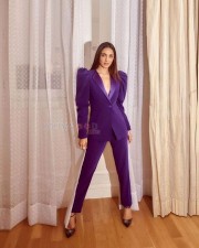 Gorgeous Kiara Advani in a Purple Formal Pantsuit Photos 04