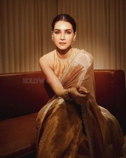 Gorgeous Kriti Sanon in a Gold and Silver Tissue Saree Photos 01