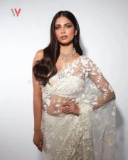 Gorgeous Malavika Mohanan in a See Through Embroidered Net Saree Photos 01 Gorgeous Malavika Mohanan in a See Through Embroidered Net Saree Photos 01