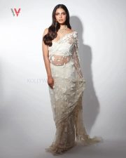 Gorgeous Malavika Mohanan in a See Through Embroidered Net Saree Photos 02 Gorgeous Malavika Mohanan in a See Through Embroidered Net Saree Photos 02