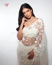 Gorgeous Malavika Mohanan in a See Through Embroidered Net Saree Photos 03 Gorgeous Malavika Mohanan in a See Through Embroidered Net Saree Photos 03