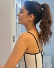 Gorgeous Payal Rajput in a Black and White Corset Bra Photos 01