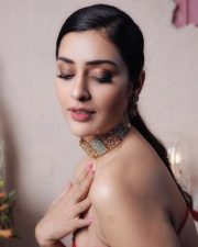 Gorgeous Payal Rajput in a Red Shimmery Strapless Jumpsuit at Teach for Change 2025 Rampwalk Pictures 03