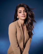 Gorgeous Pooja Hegde in a Brown Suit Photos 04
