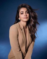 Gorgeous Pooja Hegde in a Brown Suit Photos 04 Gorgeous Pooja Hegde in a Brown Suit Photos 04