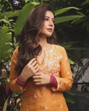 Gorgeous Raashi Khanna in a Mustard Yellow Embroidered Kurta Pictures 01 Gorgeous Raashi Khanna in a Mustard Yellow Embroidered Kurta Pictures 01