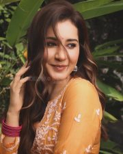 Gorgeous Raashi Khanna in a Mustard Yellow Embroidered Kurta Pictures 03