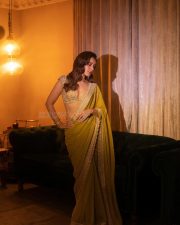 Gorgeous Raashi Khanna in a Mustard Yellow Saree with an Embellished Border and a Golden Embroidered Blouse Pictures 03 Gorgeous Raashi Khanna in a Mustard Yellow Saree with an Embellished Border and a Golden Embroidered Blouse Pictures 03