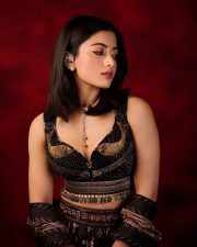Gorgeous Rashmika Mandanna in a Black and Gold Lehenga Choli Photos 02 Gorgeous Rashmika Mandanna in a Black and Gold Lehenga Choli Photos 02