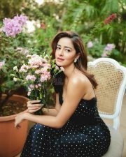 Graceful Ananya Panday in a Black Satin Maxi Dress Pictures 02 Graceful Ananya Panday in a Black Satin Maxi Dress Pictures 02