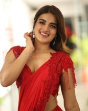 Hari Hara Veera Mallu Part 1 Heroine Nidhhi Agerwal in a Red Saree Photos 01