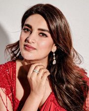 Hari Hara Veera Mallu Part 1 Heroine Nidhhi Agerwal in a Red Saree Photos 06