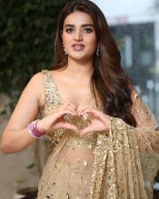 Heroine Nidhhi Agerwal at Hari Hara Veera Mallu Success Meet Photos 05