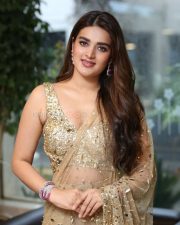 Heroine Nidhhi Agerwal at Hari Hara Veera Mallu Success Meet Photos 11