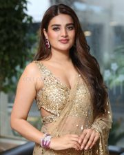Heroine Nidhhi Agerwal at Hari Hara Veera Mallu Success Meet Photos 13