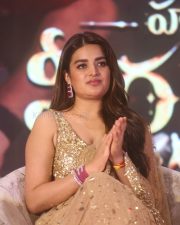 Heroine Nidhhi Agerwal at Hari Hara Veera Mallu Success Meet Photos 17