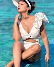 Hina Khan White Bikini Photos 01