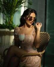 Hot Esha Gupta Drinking Coffee Photoshoot Stills 02