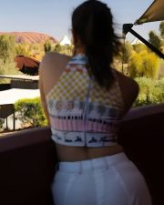 Hot Kajal Aggarwal Ass in a Colorful Halter Neck Top and High Waisted White Pants Photo 01