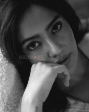 Hot Neha Sharma in a Black Lace Bra and Oversized White Shirt Photos 04