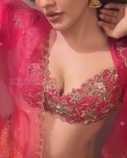 Hot Neha Sharma in a Red Ethnic Wear Photos 03