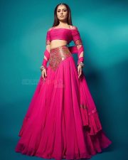 Hot Nushrratt Bharuccha in a Manish Gharat Pink Chiffon Lehenga Photos 05