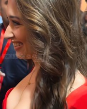 Hot Tamannaah Bhatia Cleavage in a Revealing Red Dress Photos 03