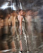 Hypnotic Rakul Preet Singh in an Embellished Black and White Sleeveless Maxi Dress Pictures 01