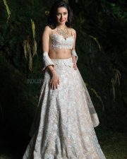 Indian Beauty Queen Shraddha Kapoor in a White Lehenga Photos 02