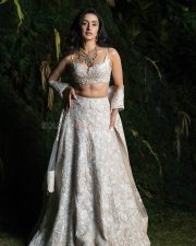 Indian Beauty Queen Shraddha Kapoor in a White Lehenga Photos 03