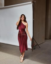Irresistible Actress Malavika Mohanan in a Burgundy Halter Neck Dress Photos 05 Irresistible Actress Malavika Mohanan in a Burgundy Halter Neck Dress Photos 05
