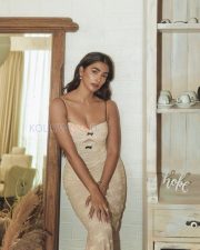 Irresistible Pooja Hegde Cleavage in a Cream Lace Bow Slip Dress Photos 05 Irresistible Pooja Hegde Cleavage in a Cream Lace Bow Slip Dress Photos 05