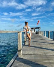 Irresistible Rakul Preet Singh in a Blue and Pink Floral Swimsuit Pictures 02 Irresistible Rakul Preet Singh in a Blue and Pink Floral Swimsuit Pictures 02