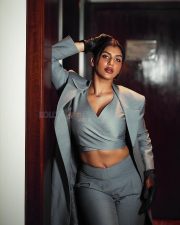 Ivan Than Uthaman Actress Yashika Aannand in a Grey Crop Top with Plunging V Neckline and Matching Grey Trousers Photos 02