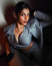 Ivan Than Uthaman Actress Yashika Aannand in a Grey Crop Top with Plunging V Neckline and Matching Grey Trousers Photos 04