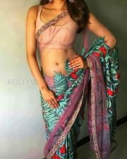Kajal Aggarwal Transparent Saree Navel Picture
