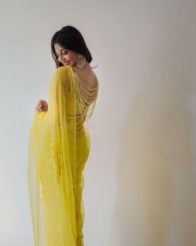 Kajal Aggarwal 54 Kajal Aggarwal Yellow Saree Photoshoot Stills