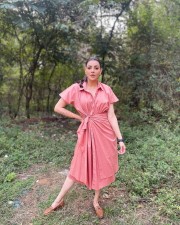 Kajal Aggarwal in a Short Pink Dress with Tie Up Photos 01