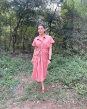 Kajal Aggarwal in a Short Pink Dress with Tie Up Photos 04