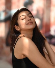 Kannada Beauty Pranita Subhash in a Black Sleeveless Top Photos 02
