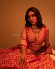 Kerala Beauty Priya Prakash Varrier in a Low Cut Banarasi Blouse with a Matching Red Skirt Photos 01 Kerala Beauty Priya Prakash Varrier in a Low Cut Banarasi Blouse with a Matching Red Skirt Photos 01