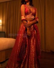 Kerala Beauty Priya Prakash Varrier in a Low Cut Banarasi Blouse with a Matching Red Skirt Photos 02 Kerala Beauty Priya Prakash Varrier in a Low Cut Banarasi Blouse with a Matching Red Skirt Photos 02