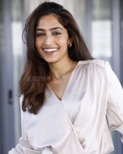 Kollywood Heroine Reba Monica John in a White Satin Dress Pictures 01