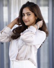 Kollywood Heroine Reba Monica John in a White Satin Dress Pictures 06