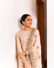 Kuberaa Actress Rashmika Mandanna in a Beige Kurta Churidar Set Photos 01