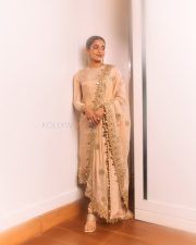 Kuberaa Actress Rashmika Mandanna in a Beige Kurta Churidar Set Photos 06
