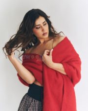 Magnetic Actress Raashii Khanna in a Red Fuzzy Wrap and Plaid Mini Skirt Photos 04 Magnetic Actress Raashii Khanna in a Red Fuzzy Wrap and Plaid Mini Skirt Photos 04