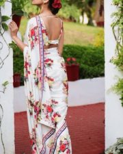 Magnetic Beauty Malavika Mohanan in a Floral Saree Photos 02 Magnetic Beauty Malavika Mohanan in a Floral Saree Photos 02