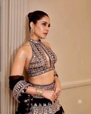Majestic Actress Raashi Khanna in a Black Velvet Embroidered Lehenga Set Photos 03 Majestic Actress Raashi Khanna in a Black Velvet Embroidered Lehenga Set Photos 03